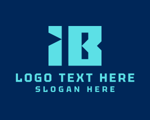 Letter IB Tech Monogram  logo