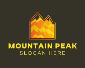 Nature Mountain Peak logo design