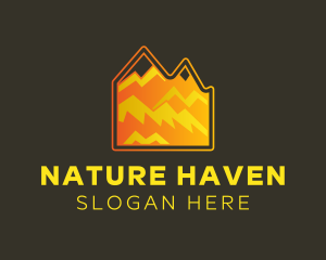 Nature Mountain Peak logo design