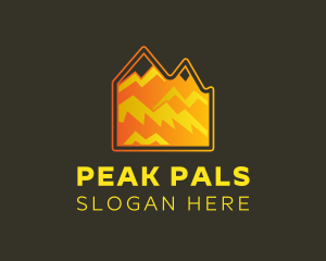 Nature Mountain Peak logo design