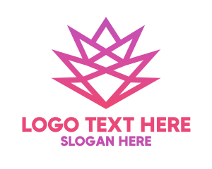 Pink Geometric Flower logo