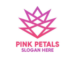 Pink Geometric Flower logo design