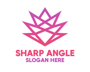 Pink Geometric Flower logo design