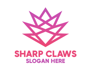 Pink Geometric Flower logo design