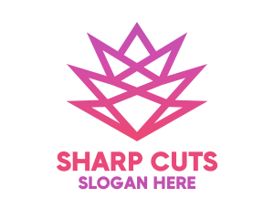 Pink Geometric Flower logo design