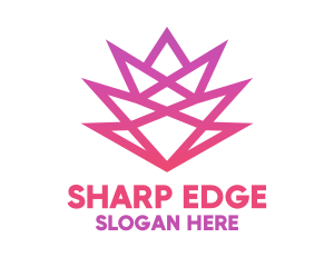 Pink Geometric Flower logo design