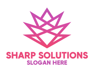 Pink Geometric Flower logo design