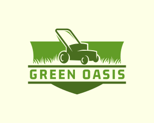 Agriculture Landscape Lawn Mower logo design