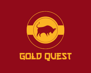 Asian Gold Ox  logo design