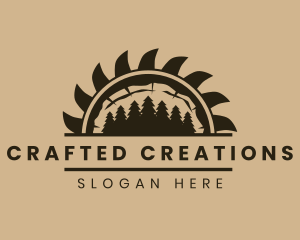 Forest Wood Sawmill logo design