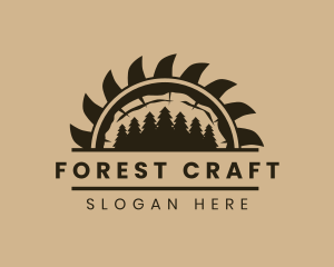 Forest Wood Sawmill logo design