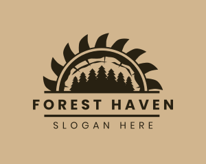 Forest Wood Sawmill logo design