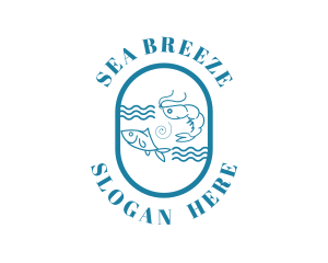 Fish Shrimp Seafood logo design