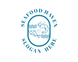 Fish Shrimp Seafood logo design