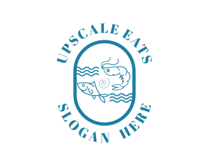 Fish Shrimp Seafood logo design