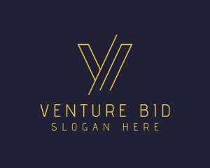 Venture Capital Asset Management Letter V logo design