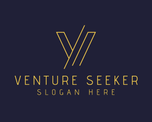 Venture Capital Asset Management Letter V logo design