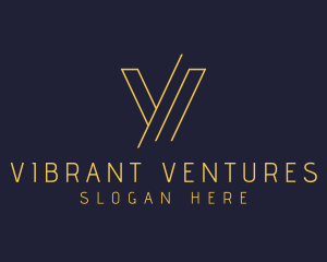 Venture Capital Asset Management Letter V logo design