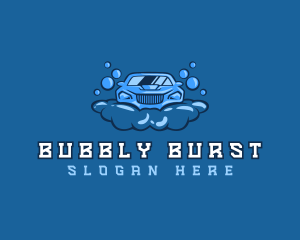 Car Bubble Wash logo design