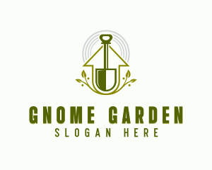 Shovel Landscaping Gardening logo design