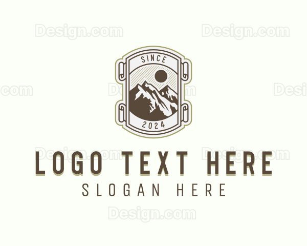 Trekking Mountain Peak Logo