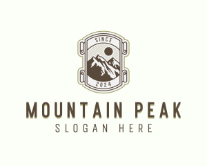 Trekking Mountain Peak logo design