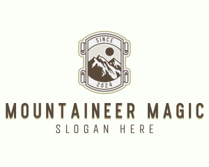 Trekking Mountain Peak logo design