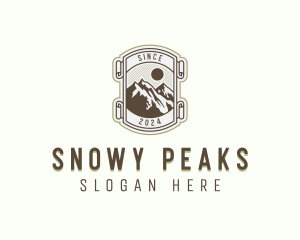 Trekking Mountain Peak logo design