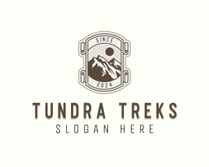 Trekking Mountain Peak logo design