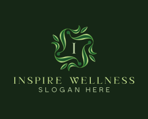 Leaf Wave Wellness logo design