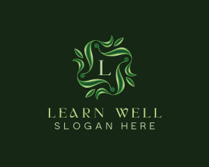 Leaf Wave Wellness logo design