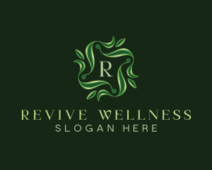 Leaf Wave Wellness logo design