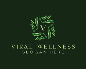 Leaf Wave Wellness logo design