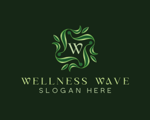 Leaf Wave Wellness logo design