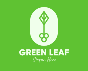 Green Leaf Key logo design