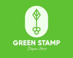 Green Leaf Key logo design