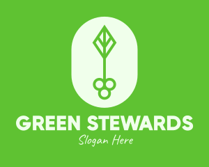 Green Leaf Key logo design