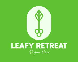 Green Leaf Key logo design