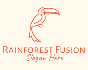 Orange Toucan Bird logo