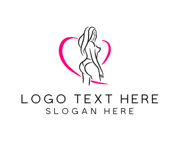 Curvy Woman Heart Line logo