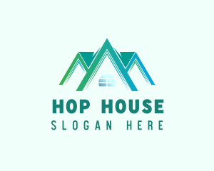 Roof House Construction logo design