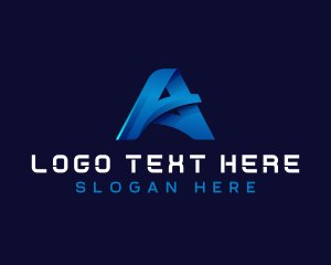 Business Technology Letter A logo