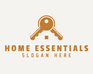 Orange Home Key logo design