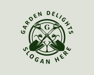 Plant Gardening Shovel logo design