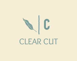 Green Natural Leaf  logo design