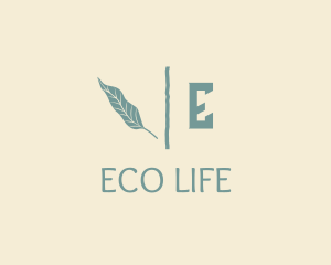 Green Natural Leaf  logo design