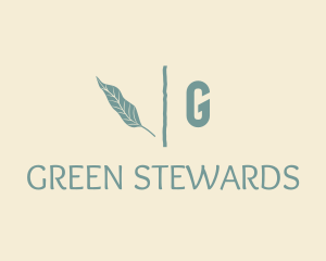 Green Natural Leaf  logo design