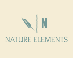 Green Natural Leaf  logo design