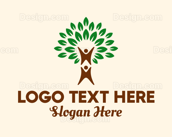 Leaves Tree Human Logo