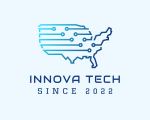 America Tech Developer logo design